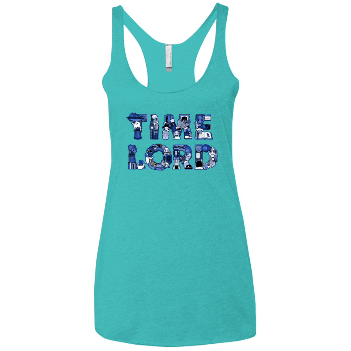 T-Shirts Tahiti Blue / X-Small Timelord Women's Triblend Racerback Tank