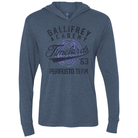 T-Shirts Indigo / X-Small Timelords Academy Triblend Long Sleeve Hoodie Tee