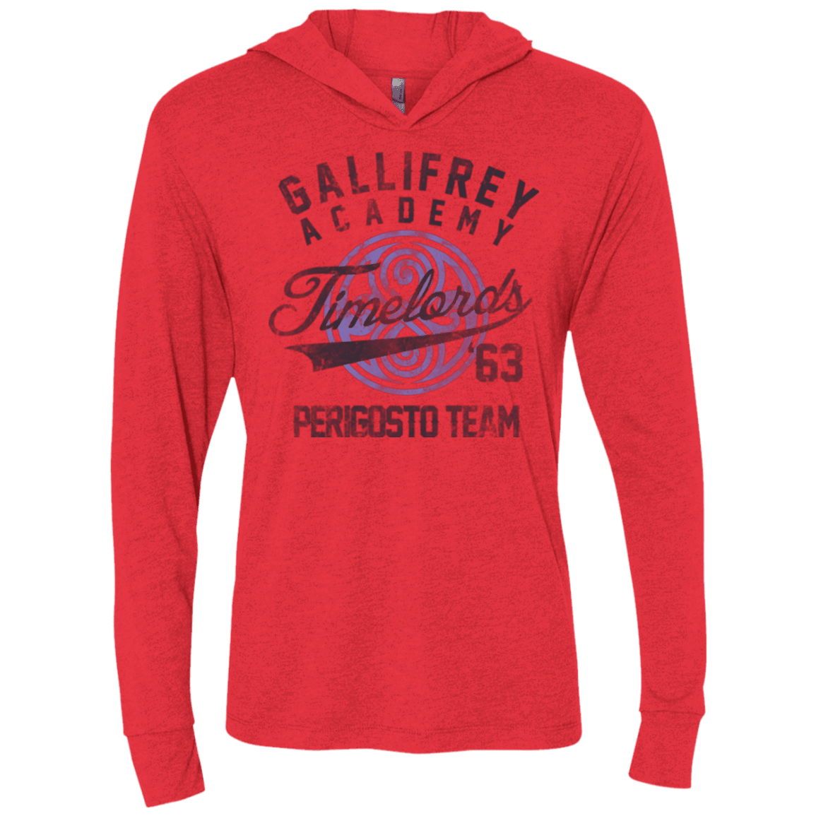 T-Shirts Vintage Red / X-Small Timelords Academy Triblend Long Sleeve Hoodie Tee