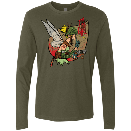 T-Shirts Military Green / Small Tink Girl Men's Premium Long Sleeve