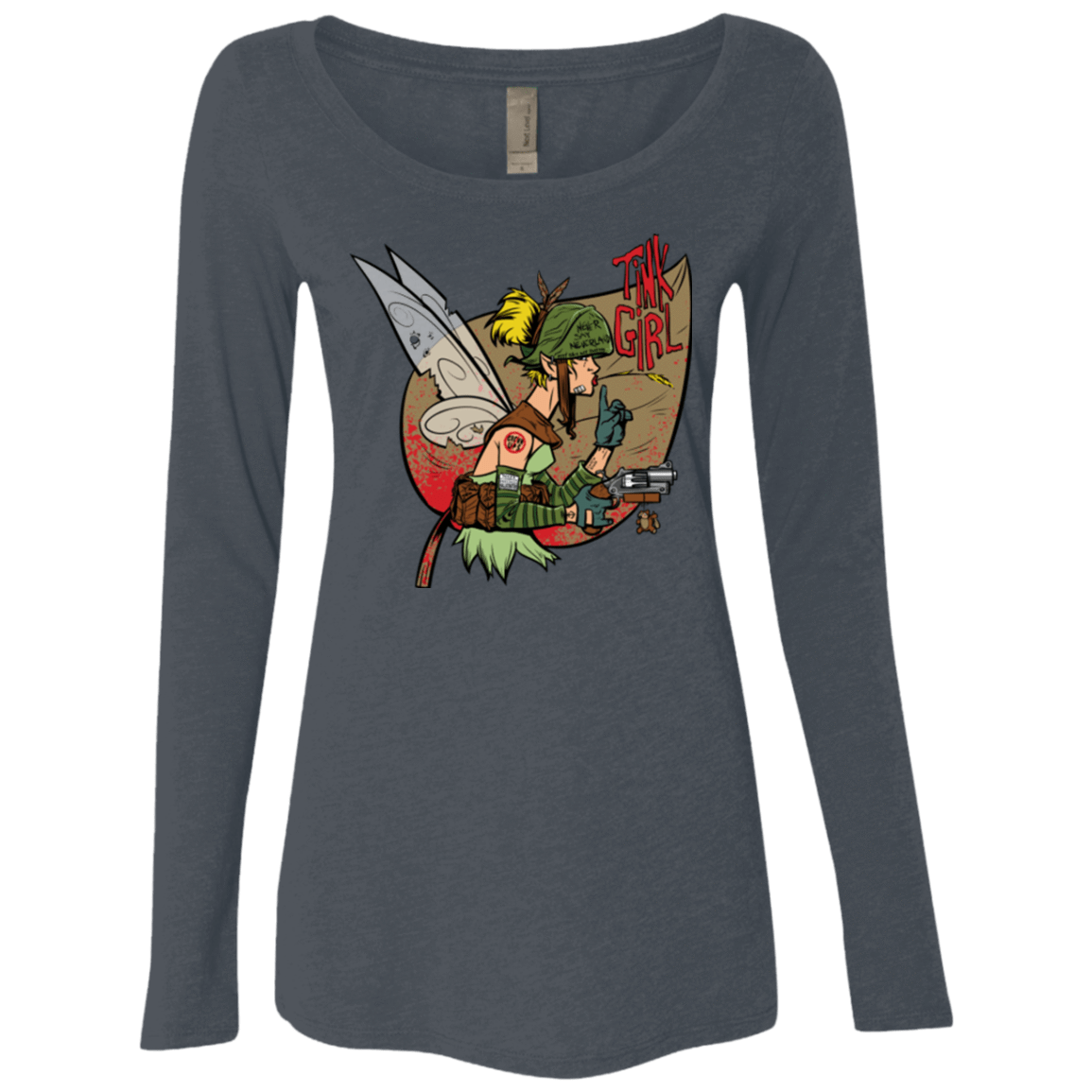 T-Shirts Vintage Navy / Small Tink Girl Women's Triblend Long Sleeve Shirt