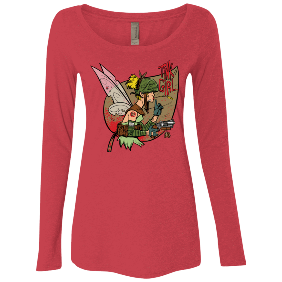 T-Shirts Vintage Red / Small Tink Girl Women's Triblend Long Sleeve Shirt