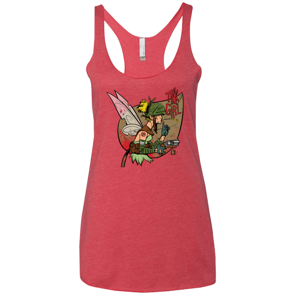 T-Shirts Vintage Red / X-Small Tink Girl Women's Triblend Racerback Tank