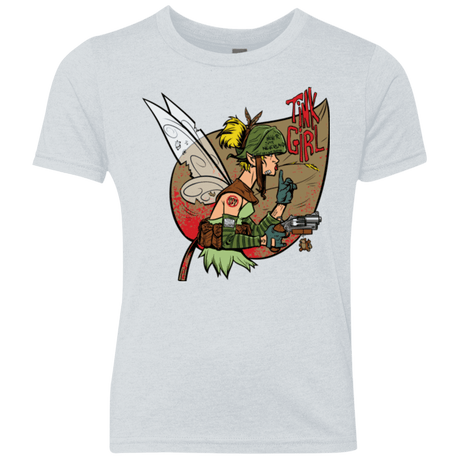 T-Shirts Heather White / YXS Tink Girl Youth Triblend T-Shirt