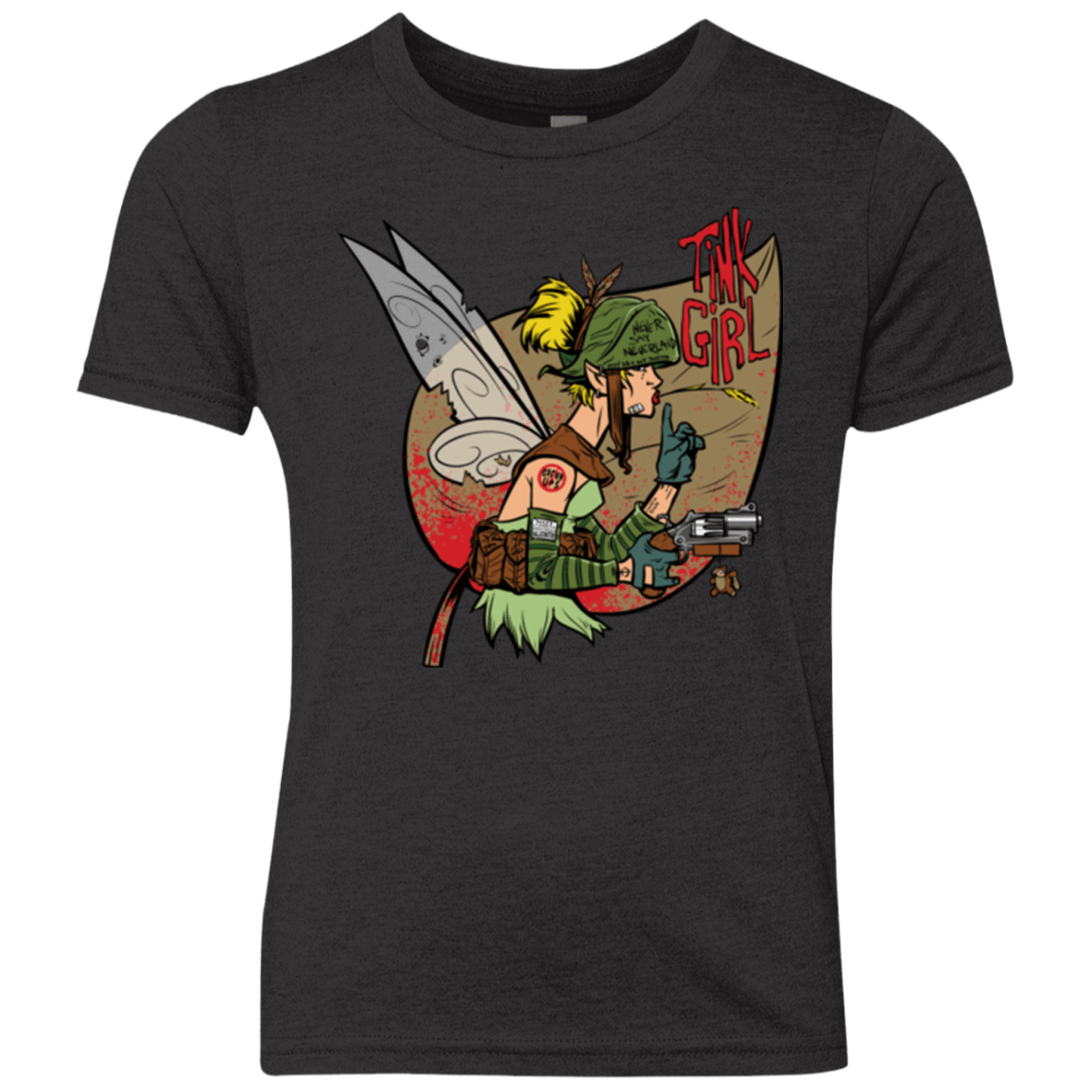 T-Shirts Vintage Black / YXS Tink Girl Youth Triblend T-Shirt