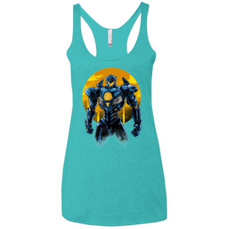 T-Shirts Tahiti Blue / X-Small Titan Avenger Women's Triblend Racerback Tank