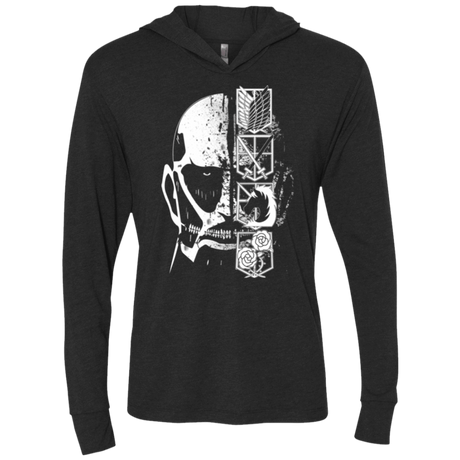 T-Shirts Vintage Black / X-Small Titan Black Triblend Long Sleeve Hoodie Tee