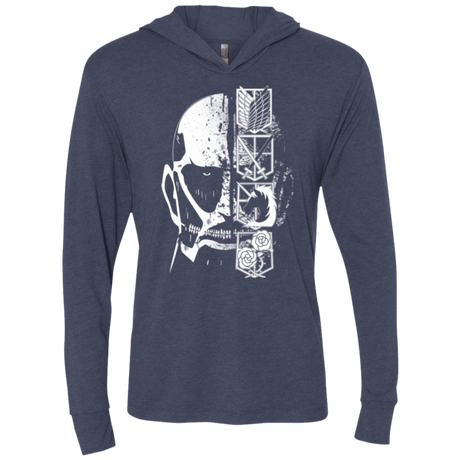 T-Shirts Vintage Navy / X-Small Titan Black Triblend Long Sleeve Hoodie Tee