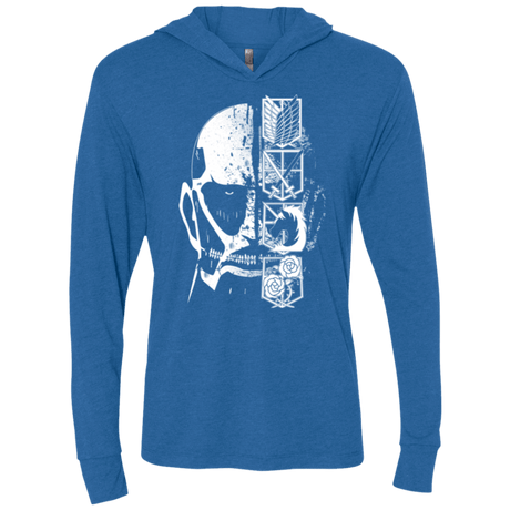 T-Shirts Vintage Royal / X-Small Titan Black Triblend Long Sleeve Hoodie Tee