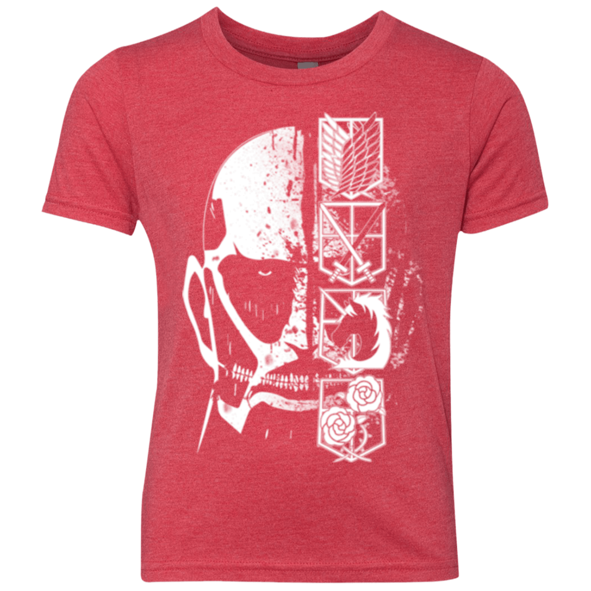 T-Shirts Vintage Red / YXS Titan Black Youth Triblend T-Shirt