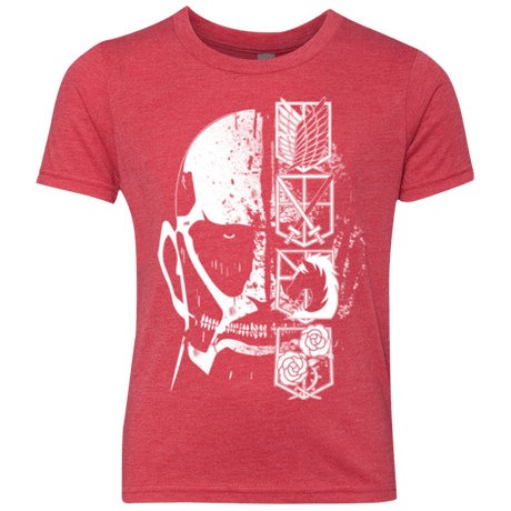 T-Shirts Vintage Red / YXS Titan Black Youth Triblend T-Shirt
