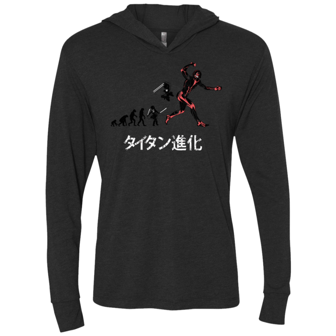 T-Shirts Vintage Black / X-Small Titan Evolution Triblend Long Sleeve Hoodie Tee