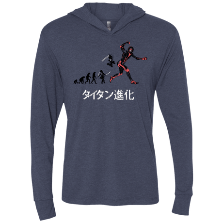 T-Shirts Vintage Navy / X-Small Titan Evolution Triblend Long Sleeve Hoodie Tee