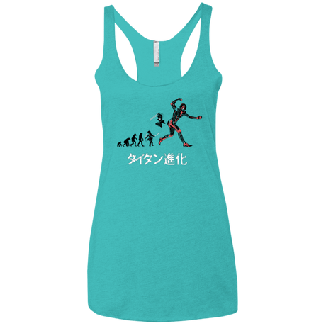 T-Shirts Tahiti Blue / X-Small Titan Evolution Women's Triblend Racerback Tank