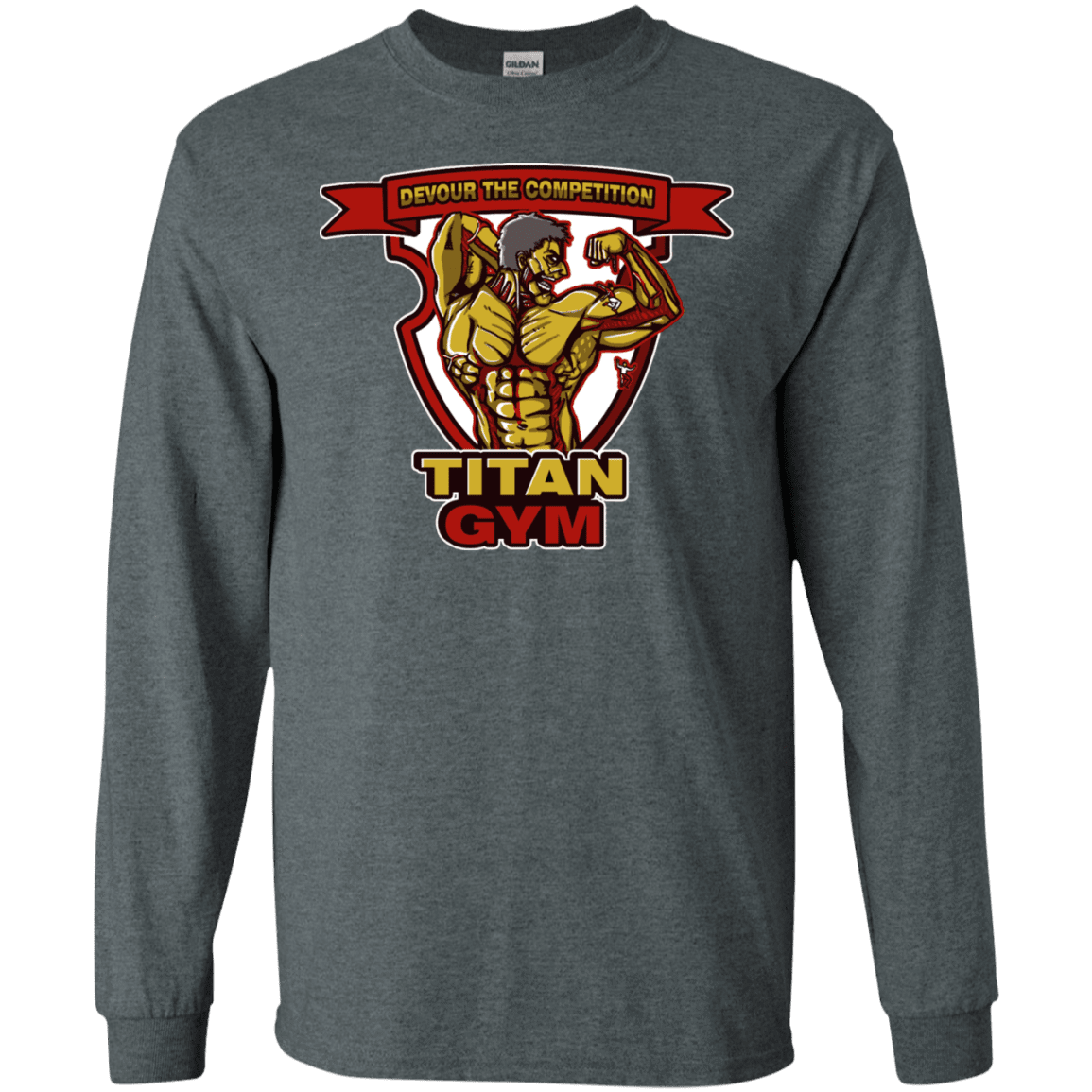 T-Shirts Dark Heather / S Titan Gym Men's Long Sleeve T-Shirt