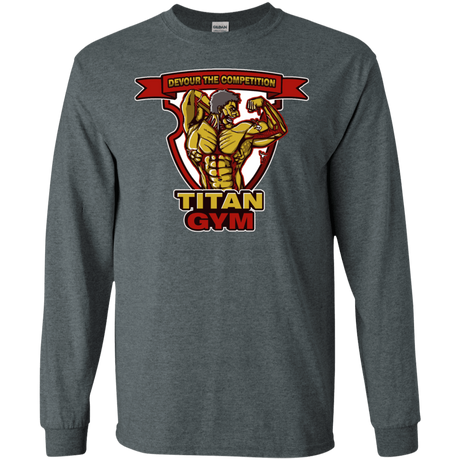 T-Shirts Dark Heather / S Titan Gym Men's Long Sleeve T-Shirt