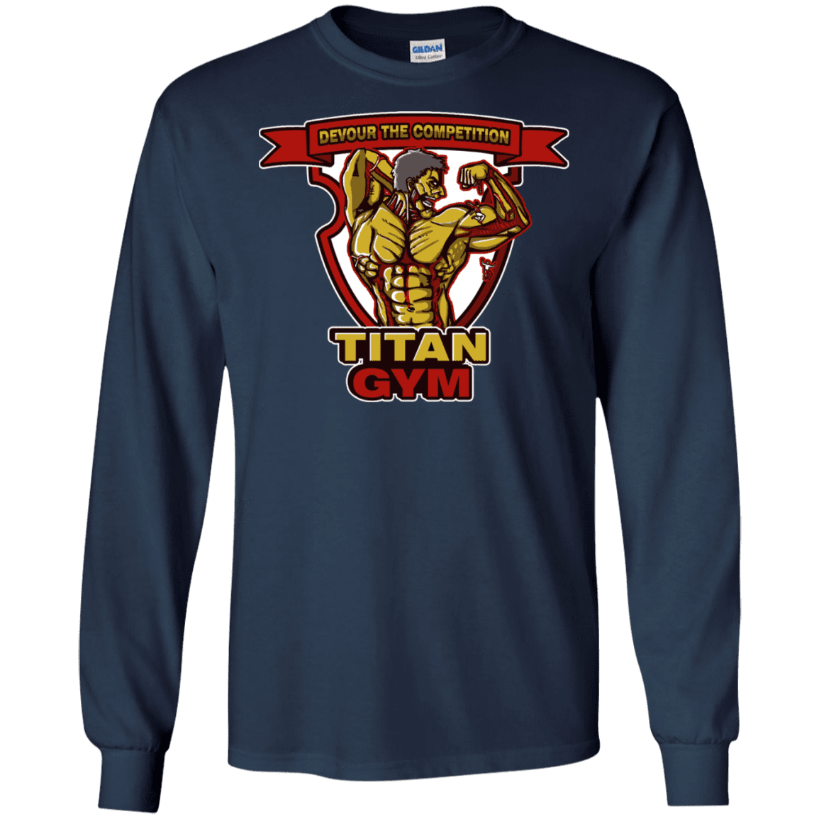 T-Shirts Navy / S Titan Gym Men's Long Sleeve T-Shirt