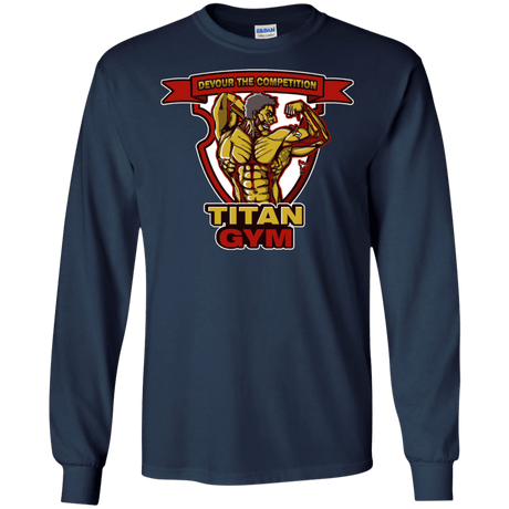 T-Shirts Navy / S Titan Gym Men's Long Sleeve T-Shirt