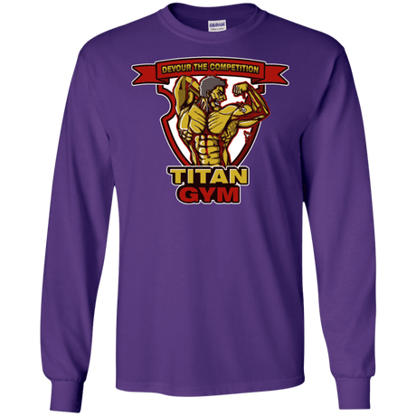 T-Shirts Purple / S Titan Gym Men's Long Sleeve T-Shirt