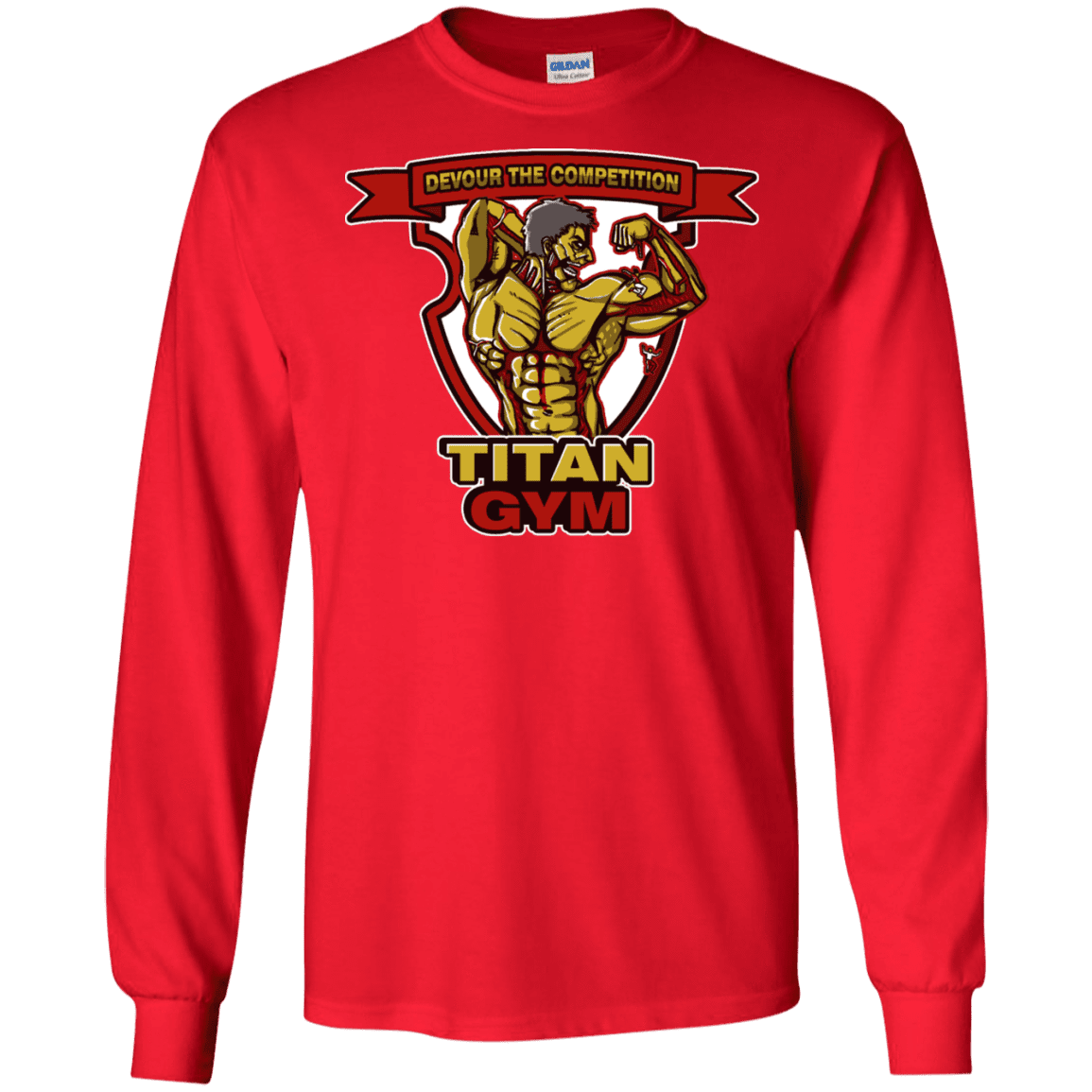 T-Shirts Red / S Titan Gym Men's Long Sleeve T-Shirt