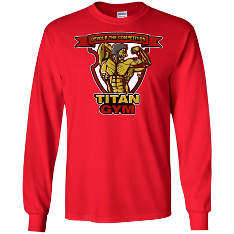 T-Shirts Red / S Titan Gym Men's Long Sleeve T-Shirt