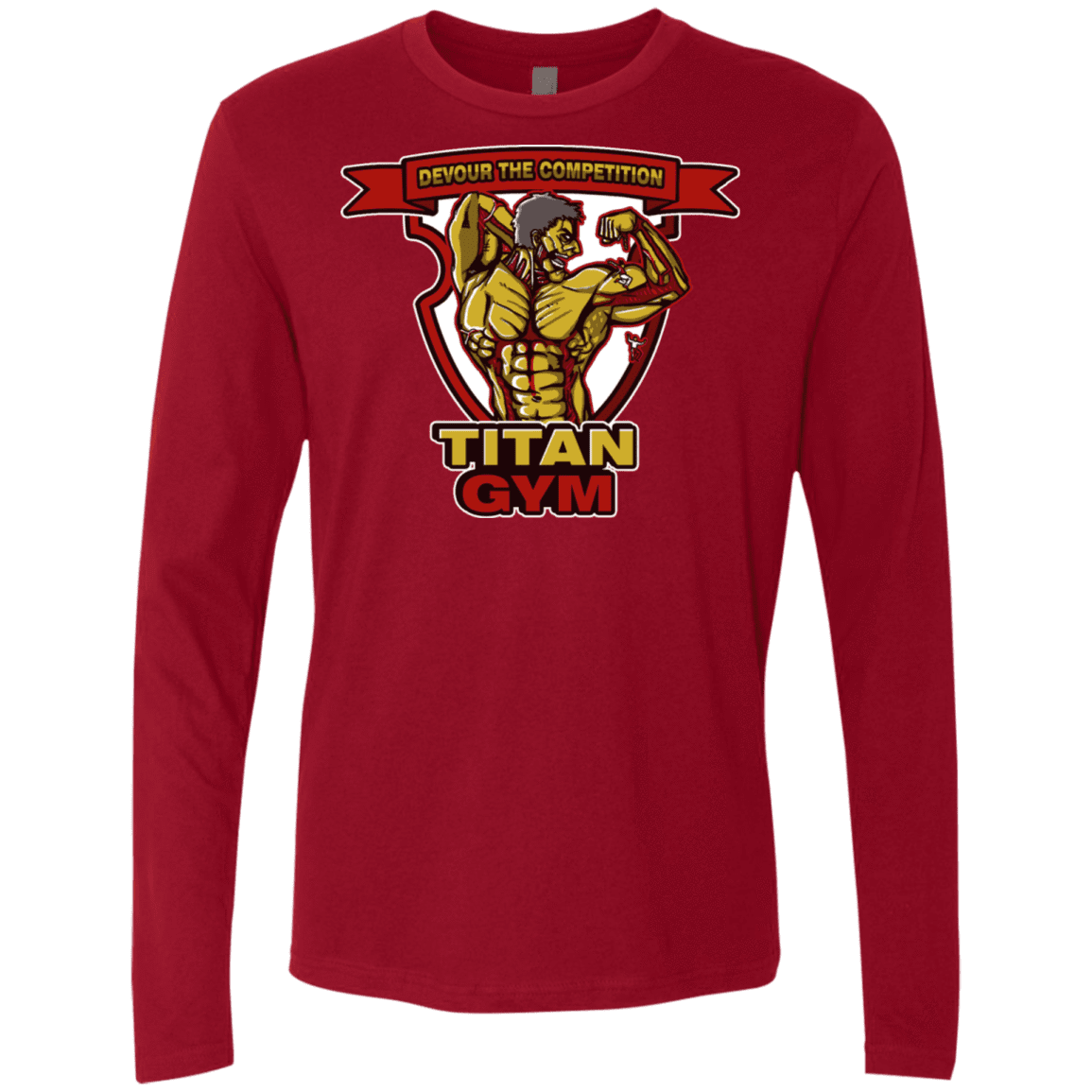 T-Shirts Cardinal / S Titan Gym Men's Premium Long Sleeve