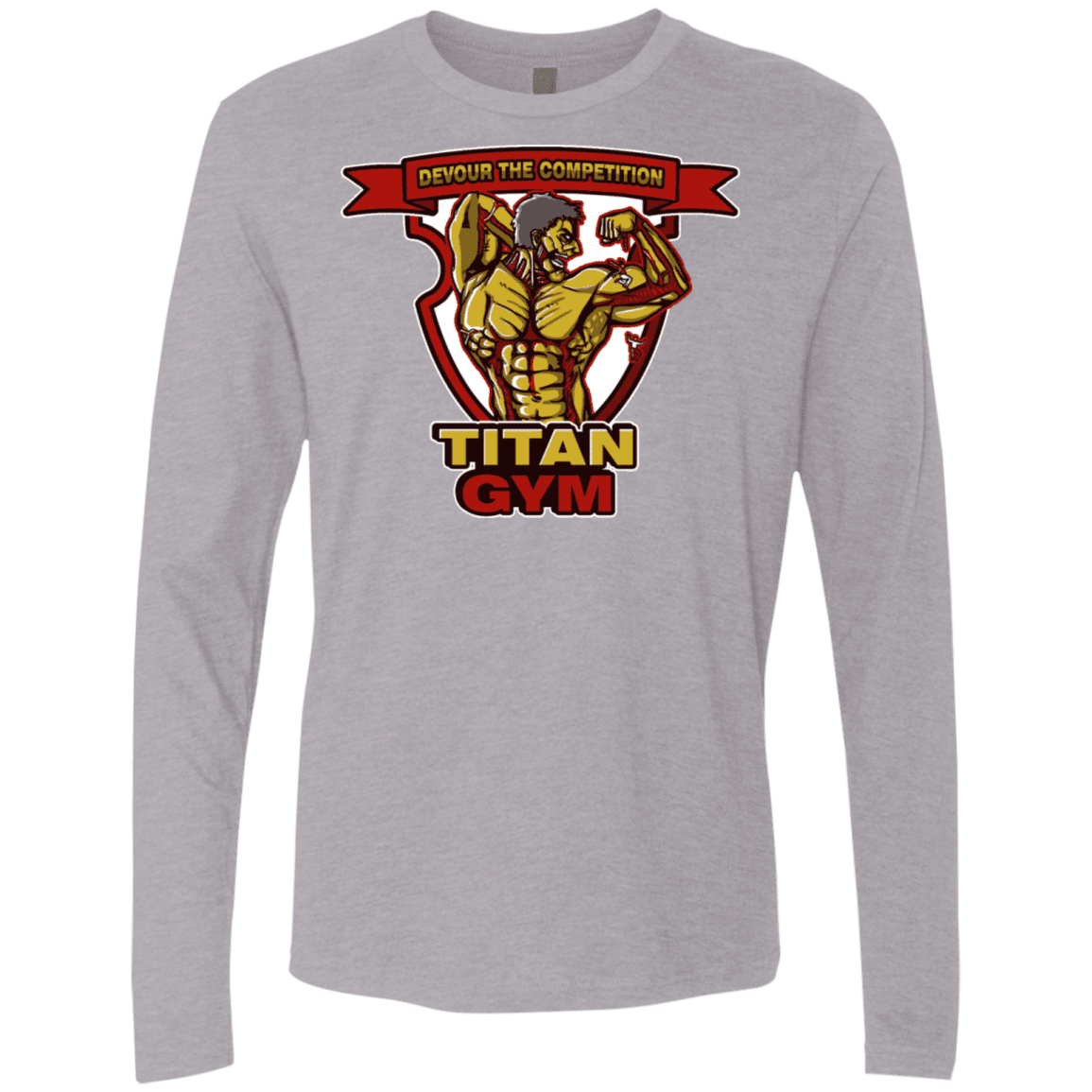 T-Shirts Heather Grey / S Titan Gym Men's Premium Long Sleeve