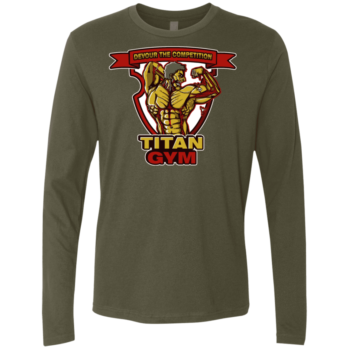 T-Shirts Military Green / S Titan Gym Men's Premium Long Sleeve