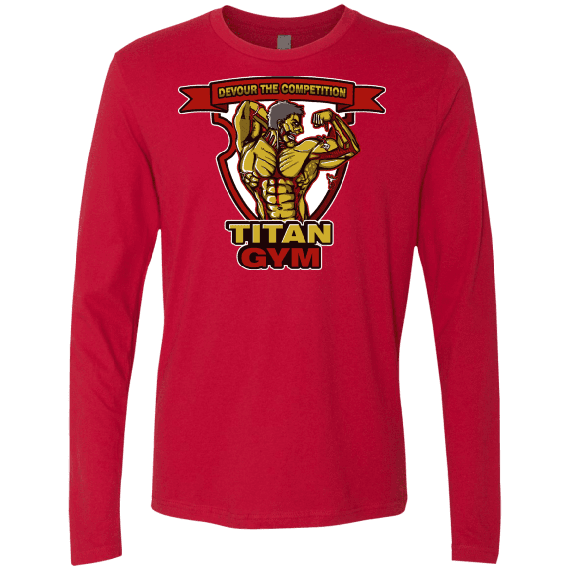 T-Shirts Red / S Titan Gym Men's Premium Long Sleeve