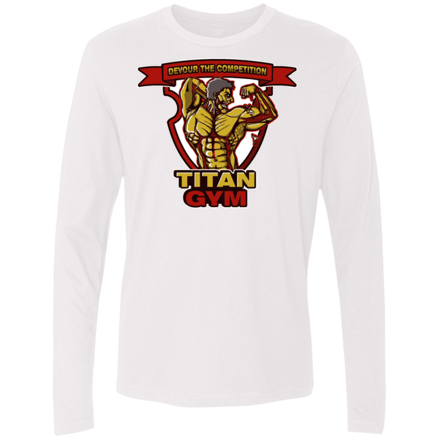 T-Shirts White / S Titan Gym Men's Premium Long Sleeve