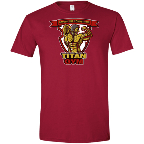 T-Shirts Cardinal Red / S Titan Gym Men's Semi-Fitted Softstyle