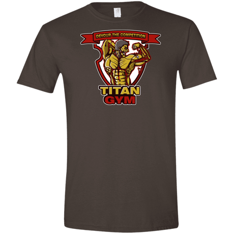 T-Shirts Dark Chocolate / S Titan Gym Men's Semi-Fitted Softstyle