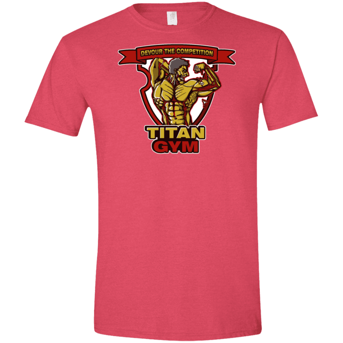 T-Shirts Heather Red / S Titan Gym Men's Semi-Fitted Softstyle