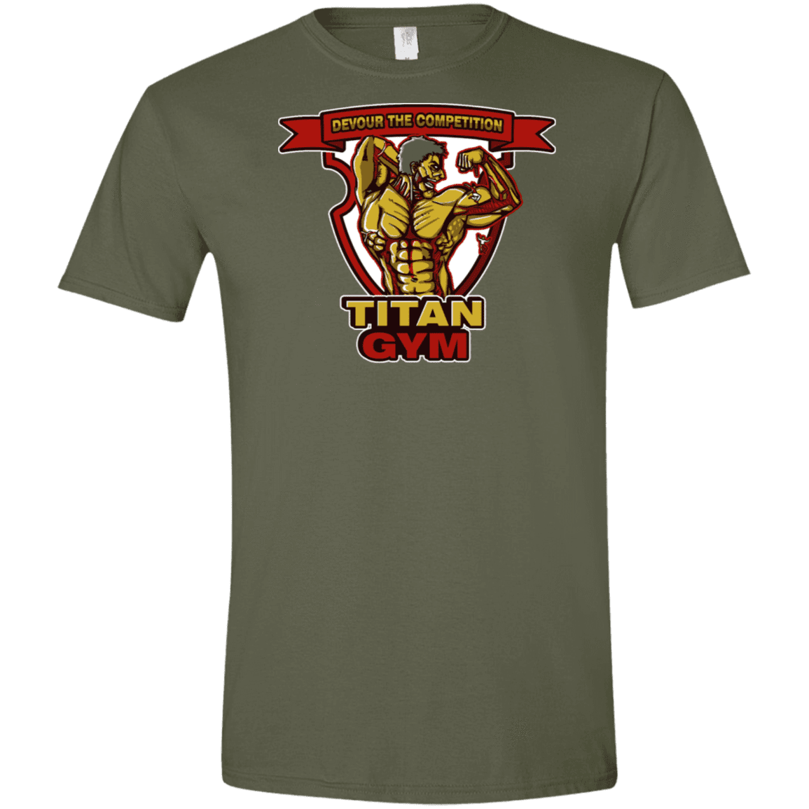 T-Shirts Military Green / S Titan Gym Men's Semi-Fitted Softstyle