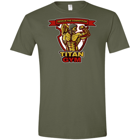 T-Shirts Military Green / S Titan Gym Men's Semi-Fitted Softstyle
