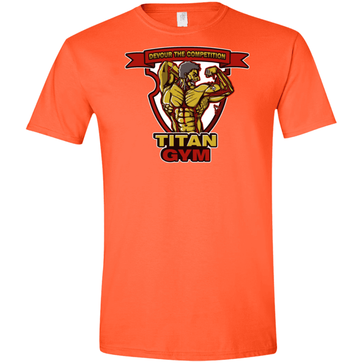 T-Shirts Orange / S Titan Gym Men's Semi-Fitted Softstyle