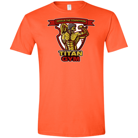 T-Shirts Orange / S Titan Gym Men's Semi-Fitted Softstyle