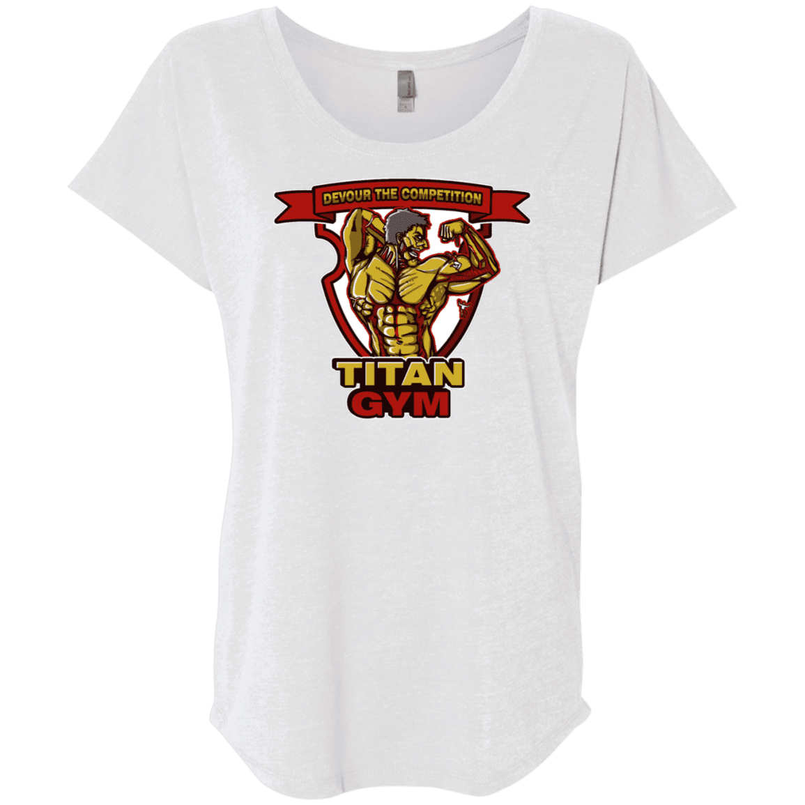 T-Shirts Heather White / X-Small Titan Gym Triblend Dolman Sleeve