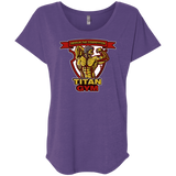 T-Shirts Purple Rush / X-Small Titan Gym Triblend Dolman Sleeve