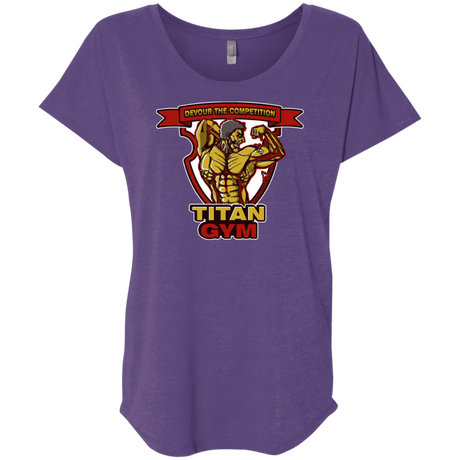 T-Shirts Purple Rush / X-Small Titan Gym Triblend Dolman Sleeve