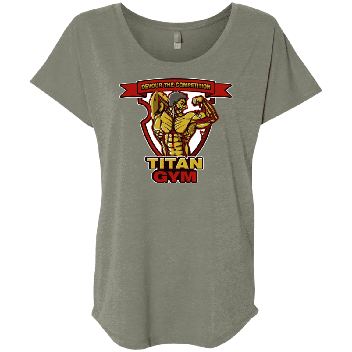 T-Shirts Venetian Grey / X-Small Titan Gym Triblend Dolman Sleeve