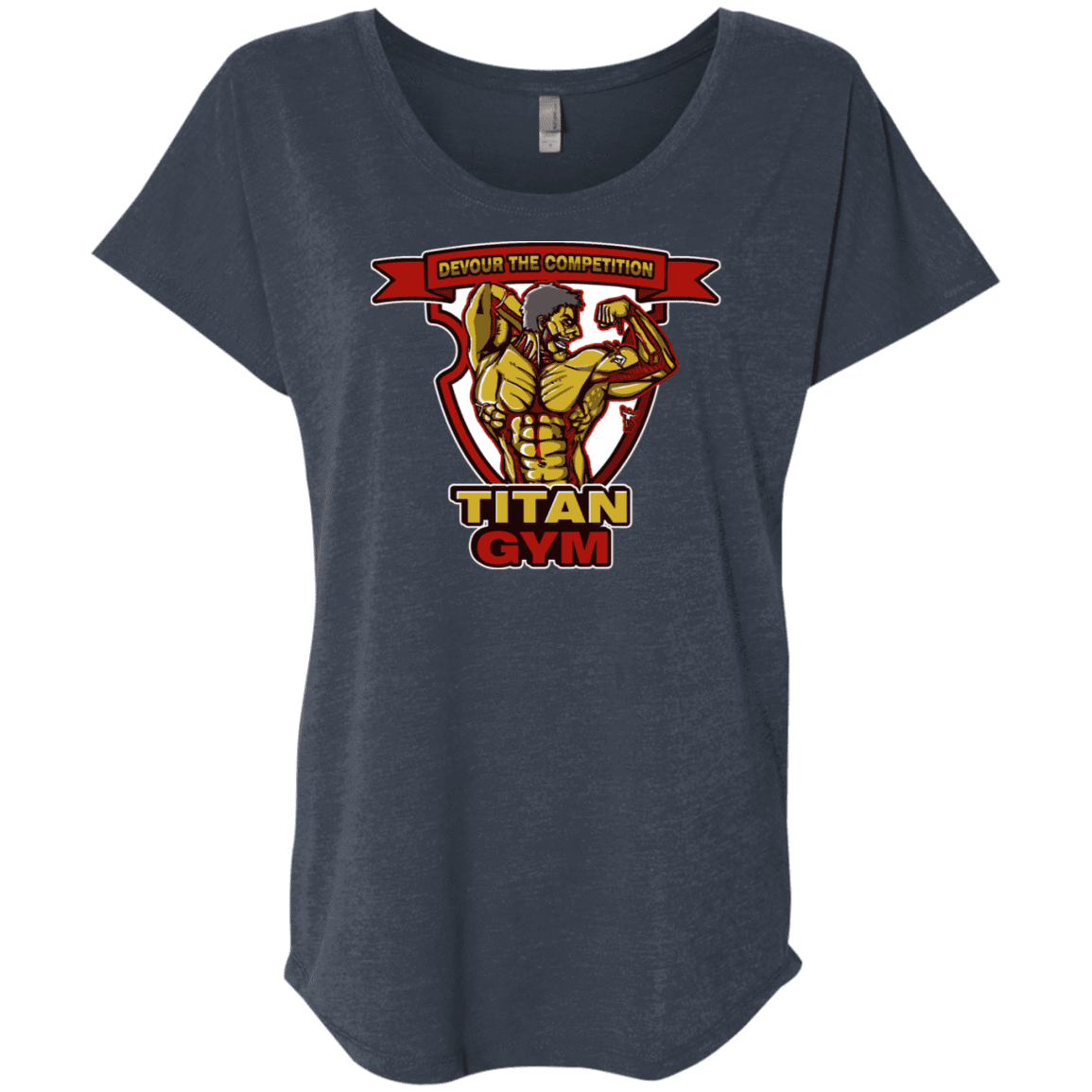 T-Shirts Vintage Navy / X-Small Titan Gym Triblend Dolman Sleeve