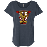 T-Shirts Vintage Navy / X-Small Titan Gym Triblend Dolman Sleeve