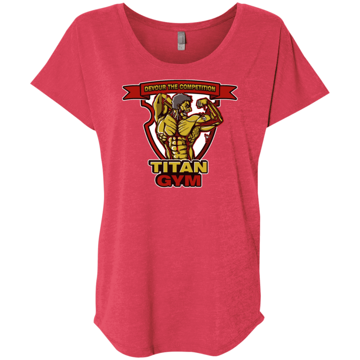 T-Shirts Vintage Red / X-Small Titan Gym Triblend Dolman Sleeve
