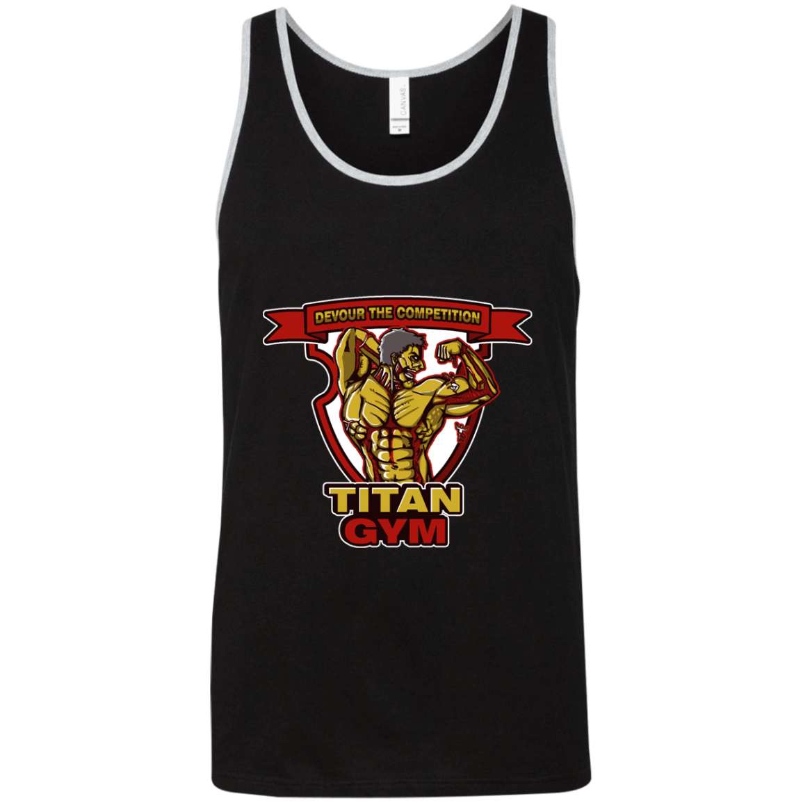 T-Shirts Black/Athletic Heather / X-Small Titan Gym Unisex Premium Tank Top