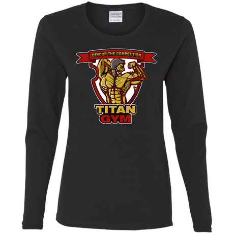 T-Shirts Black / S Titan Gym Women's Long Sleeve T-Shirt