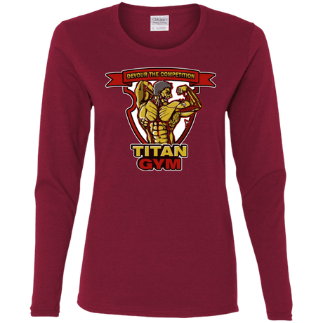 T-Shirts Cardinal / S Titan Gym Women's Long Sleeve T-Shirt