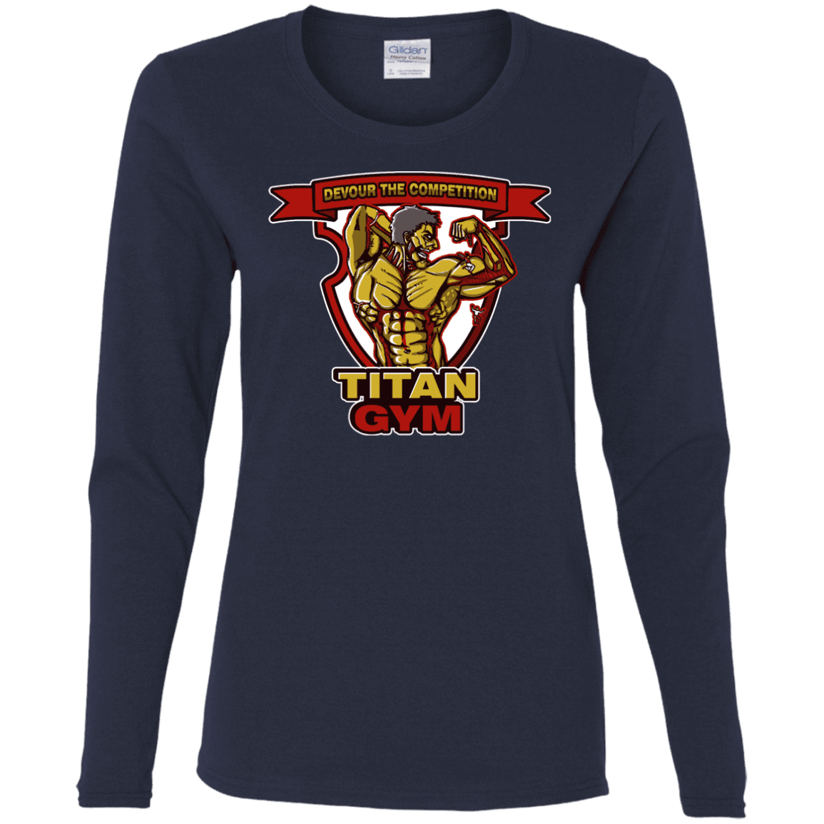 T-Shirts Navy / S Titan Gym Women's Long Sleeve T-Shirt