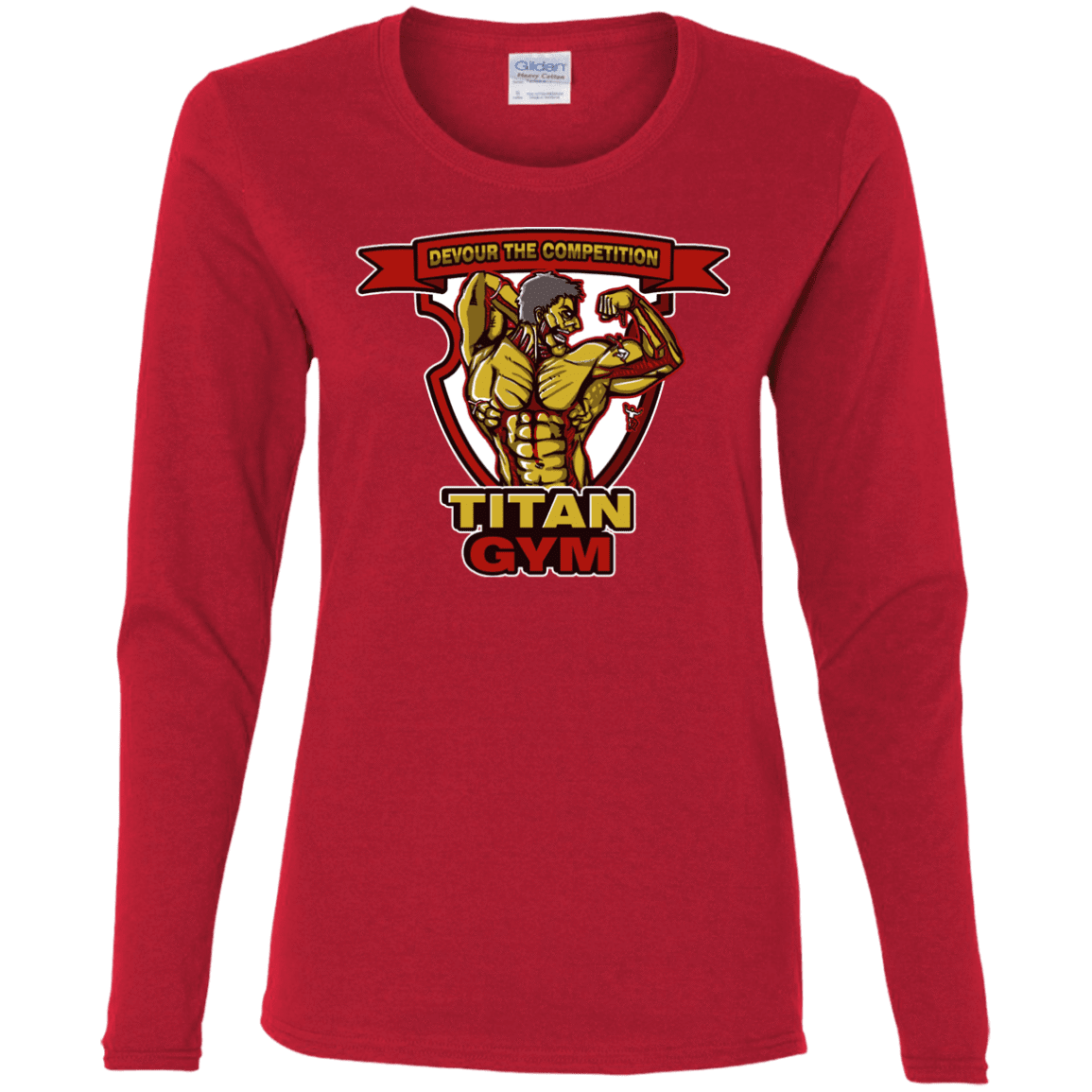 T-Shirts Red / S Titan Gym Women's Long Sleeve T-Shirt