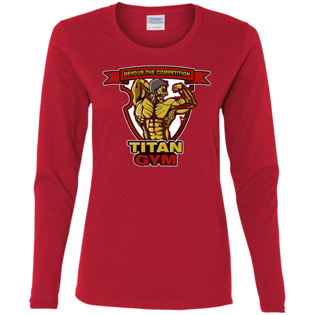 T-Shirts Red / S Titan Gym Women's Long Sleeve T-Shirt